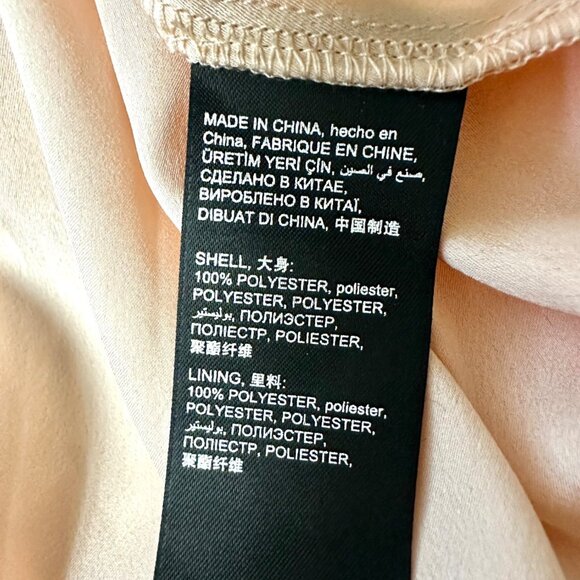 Bebe Textured Ruffle Surplice Maxi Dress Peach Pink NWT Size 2 | Wedding Guest S - Picture 8 of 9